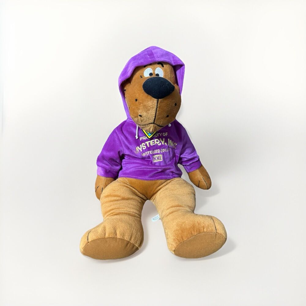 Scooby Doo Plush Toy Factory Purple Hoodie 23" Stuffed animal dog Hanna Barbera
